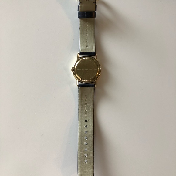 Marc by Marc Jacobs Gold & Blue Leather Watch